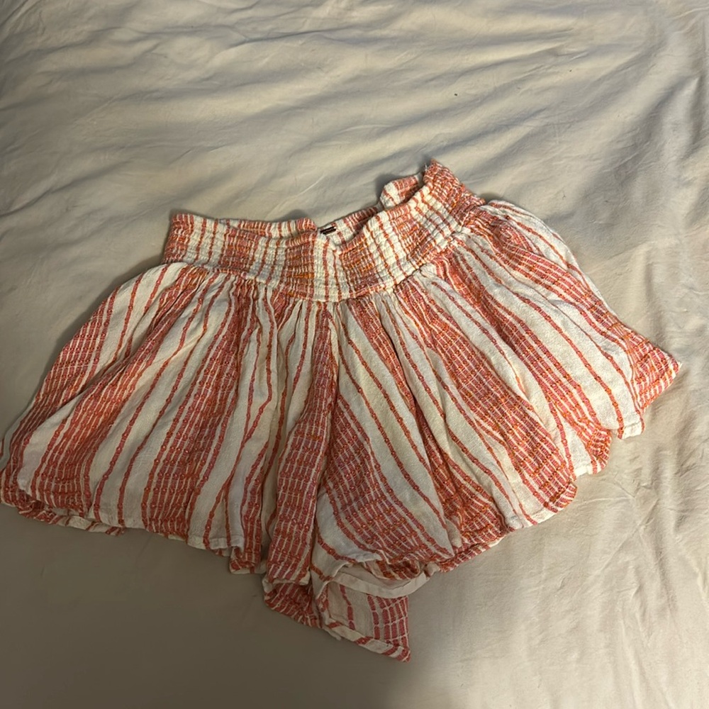 Free People striped lined shorts.